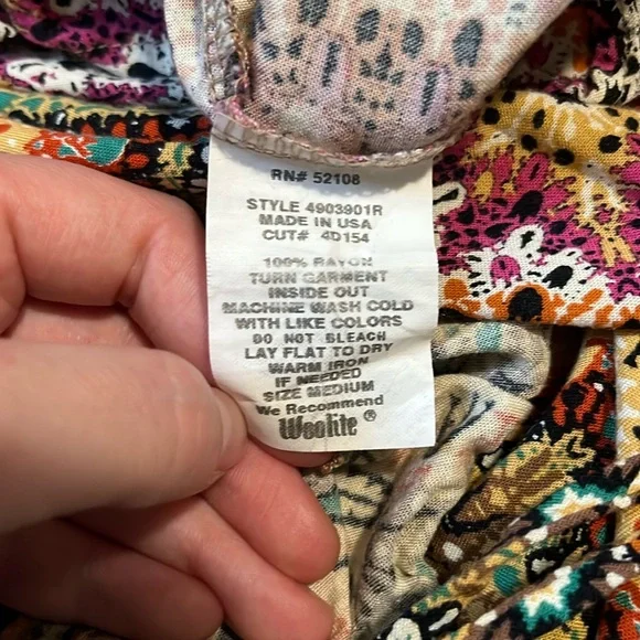 Johnny Martin Strapless Casual Summer Mini Print Dress/Coverup - Picture 11 of 11